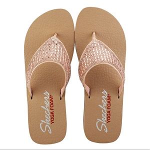 Skechers Yoga Foam Thong Sandals Rose 